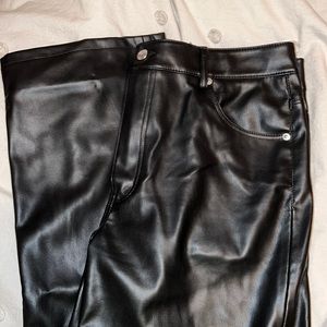 ZARA leather pants flare